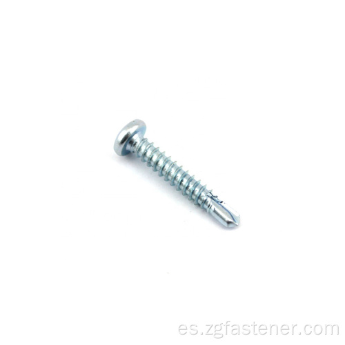 Tornillo de perforación de cabeza de bandeja cruzada con collar